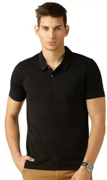 Poly Cotton Solid Half Sleeves Mens Polo T-shirt (Pack of 2)